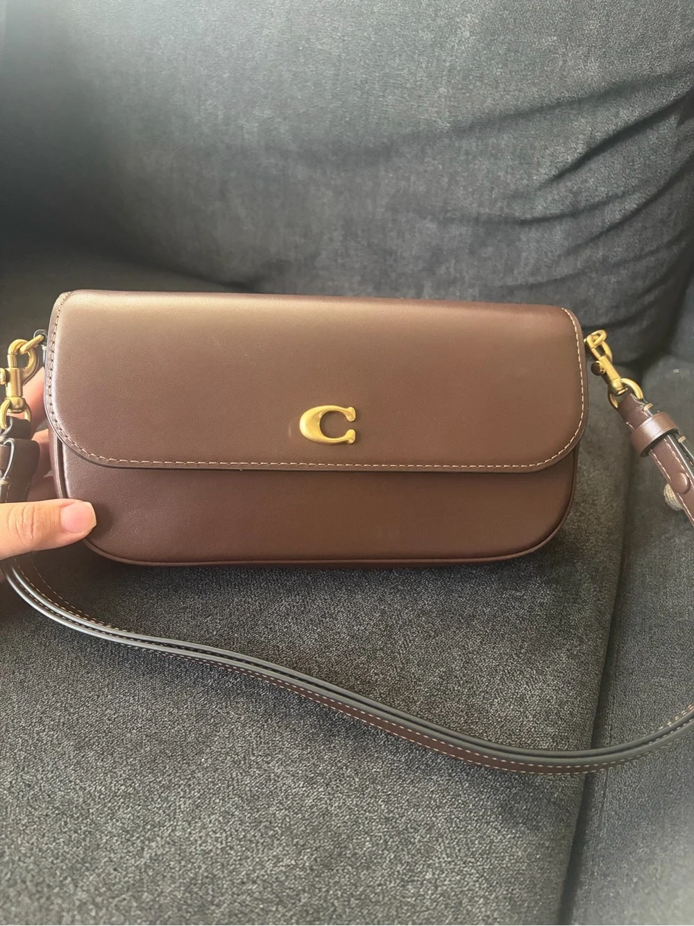 Coach brook flap chain bag